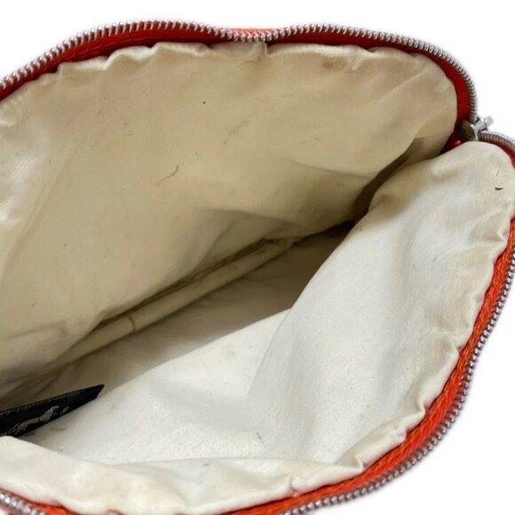 HERMES Bolide Pouch 20 - Orange Beige Canvas Leather None Pouch 146-082325 - Picture 6 of 9